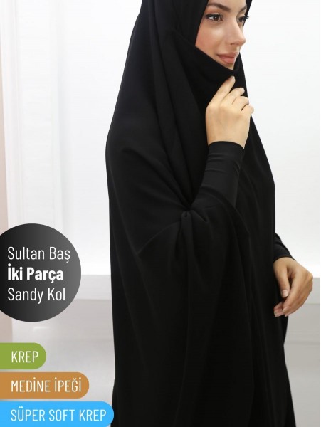 İnce Krep Sultan Ayrı İki Parça Takım Kol Sendi Manşet 
