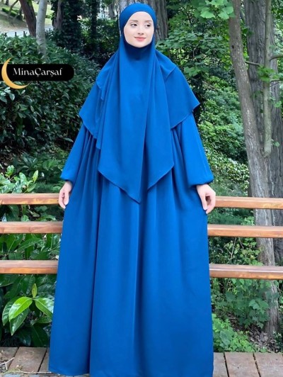 İpek Kumaş Üçlü Takım Elbise Arkası 2 Kat Sufle Seyyar Peçe Takım