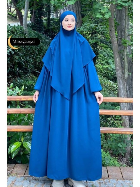 İpek Kumaş Üçlü Takım Elbise Arkası 2 Kat Sufle Seyyar Peçe Takım