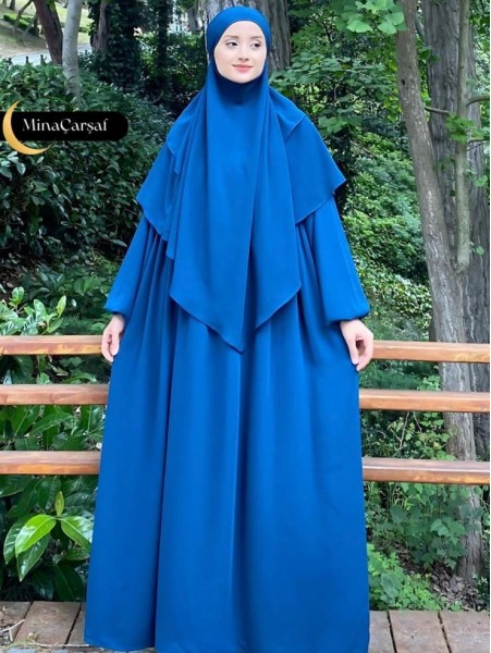 İpek Kumaş Üçlü Takım Elbise Arkası 2 Kat Sufle Seyyar Peçe Takım