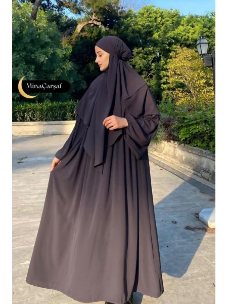 İpek Kumaş Üçlü Takım Elbise Arkası 2 Kat Sufle Seyyar Peçe Takım