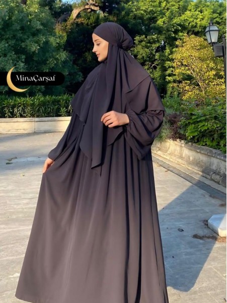 İpek Kumaş Üçlü Takım Elbise Arkası 2 Kat Sufle Seyyar Peçe Takım