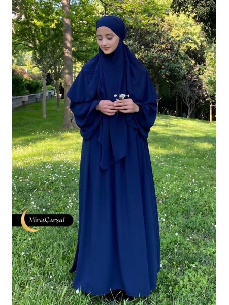 İpek Kumaş Üçlü Takım Elbise Arkası 2 Kat Sufle Seyyar Peçe Takım