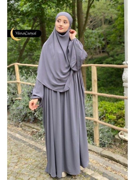 İpek Kumaş Üçlü Takım Elbise Arkası 2 Kat Sufle Seyyar Peçe Takım