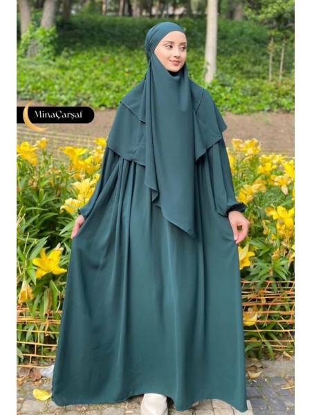 İpek Kumaş Üçlü Takım Elbise Arkası 2 Kat Sufle Seyyar Peçe Takım