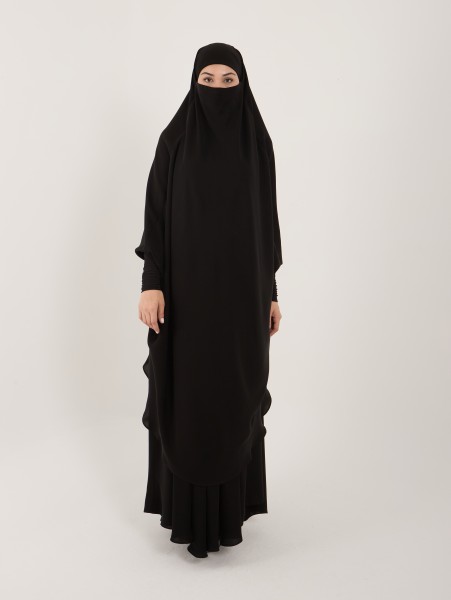 İnce Krep Afgan İkili Takım Etek Kloş